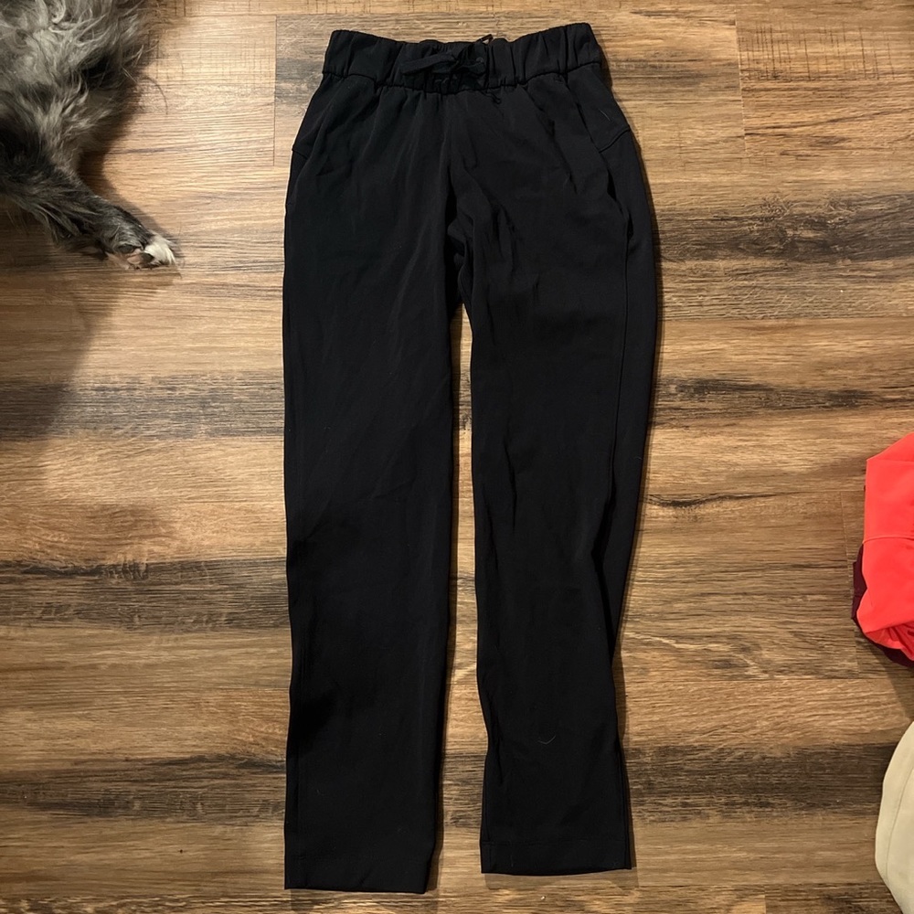 womens lululemon open leg joggers